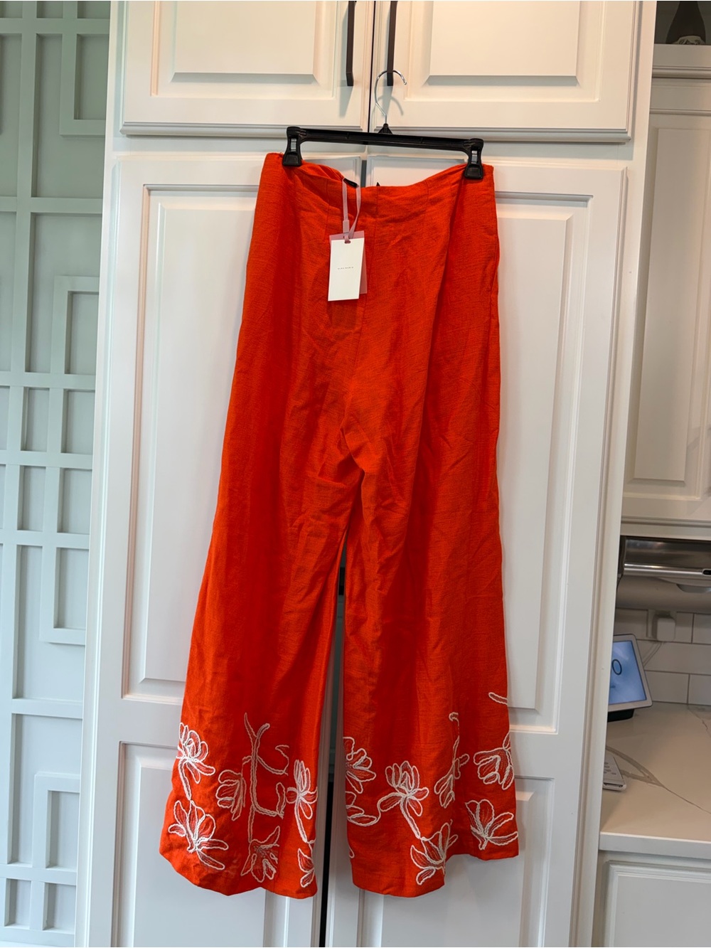 Alex Marie Lola Orange Embroidered Wide-Leg pants sizes 8NWT - Picture 5 of 9